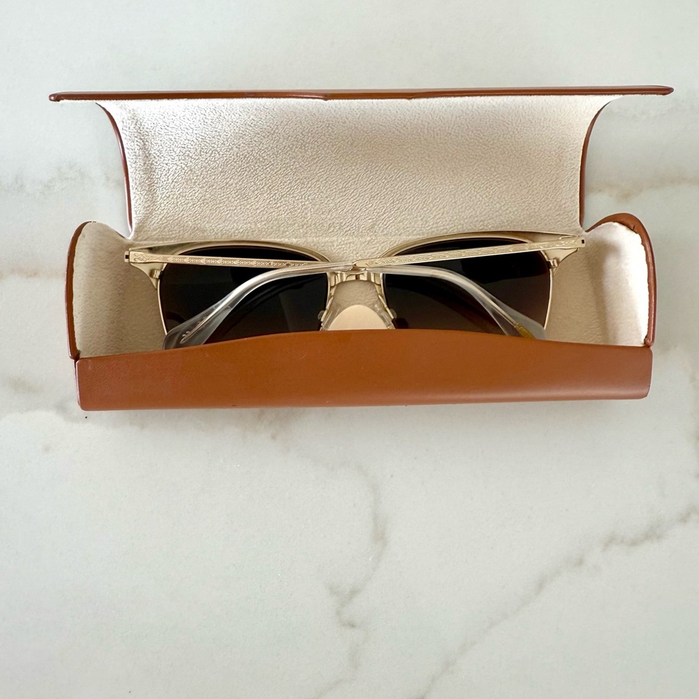 Oliver Peoples Cream and Brown Sunglasses - Picture 5 of 5